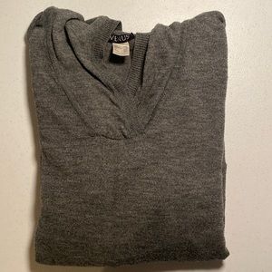 Thin sweater with a hood